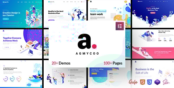 Agmycoo - Isometric Startup Creative Digital Agency WordPress Theme Logo